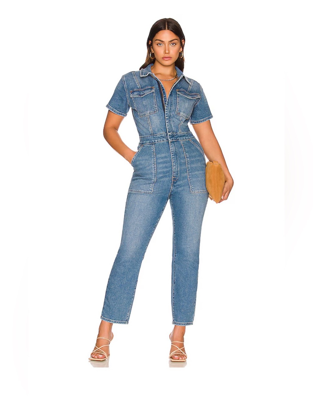 Good American Denim Utility Jumpsuit – Size 2